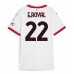 Maillot de foot AC Milan Emerson Royal #22 Extérieur vêtements Femmes 2024-25 Manches Courtes